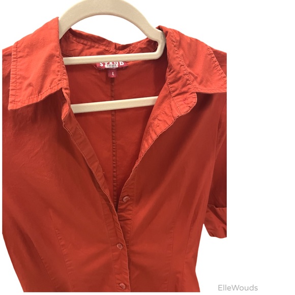 Staud Joan Maxi Dress Red Cotton Size 4 $325 - Picture 4 of 7